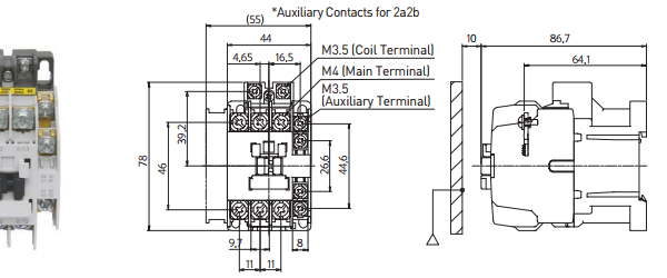 แมกเนติก Magnetic Contactor [KMC-9b, Coil 220Vac 50Hz 1a1b] Keymax ของแท้! รับประกัน 1 ปี