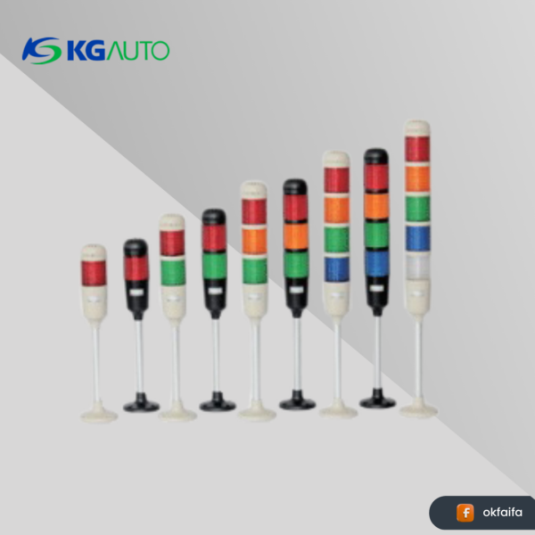 KG auto Sign Tower [KG-SB-V2-3, Ø57, Incandescent Lamp ,220Vac,3stage, Light+Buzzer, R-Y-G, L bracket,,]