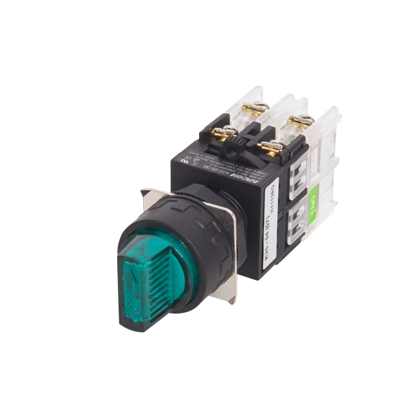 Kacon Control Switch Ø30 [K30-54G220V Selector Switch Green LIGHTED 1a1b]