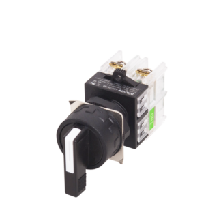 Kacon  Ø25 [K25-51K-L3LR Selector Switch 3 Step Selector Non-Iluminated Round Black Right Auto Long Lever]
