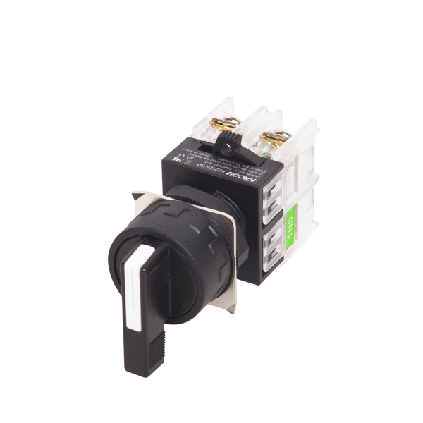 Kacon  Ø25 [K25-51K-L3LR Selector Switch 3 Step Selector Non-Iluminated Round Black Right Auto Long Lever]